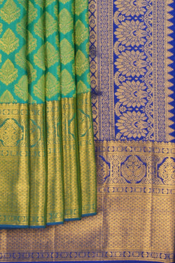 Image of Kanchipattu Brocade Sea Green Saree