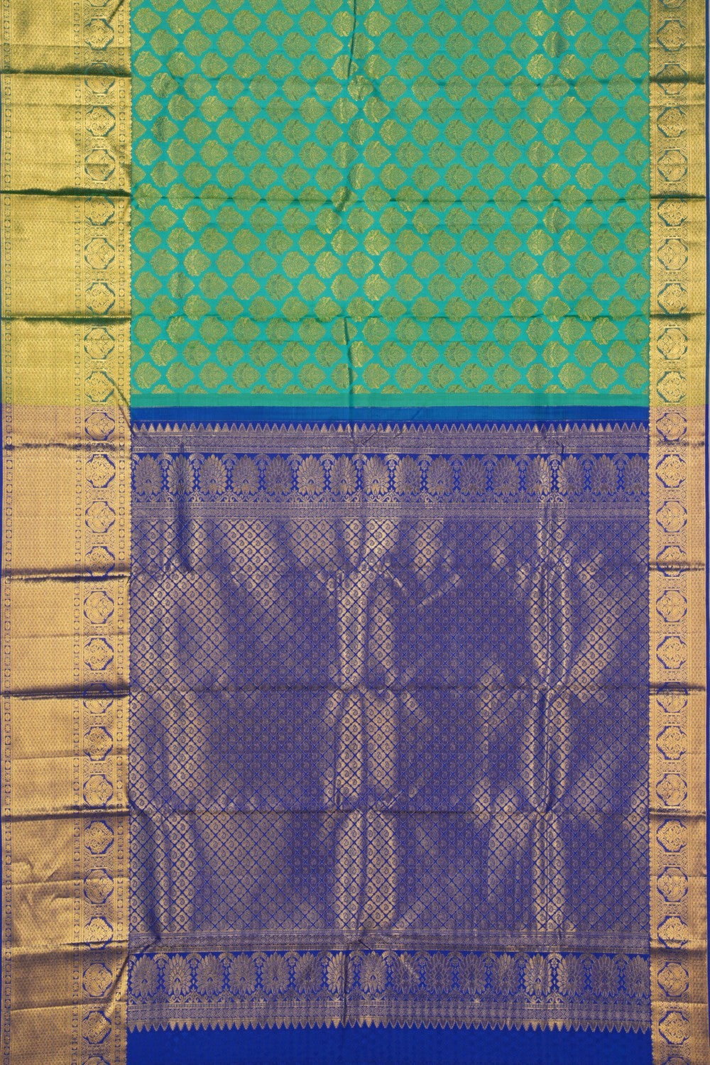 Kanchipattu Brocade Sea Green Saree