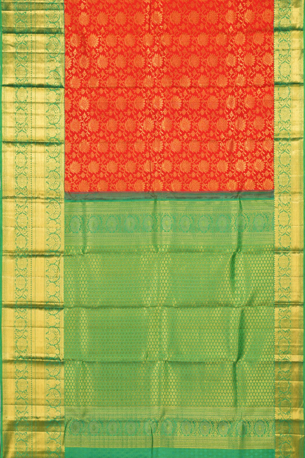 Kanchipattu Brocade Red Saree