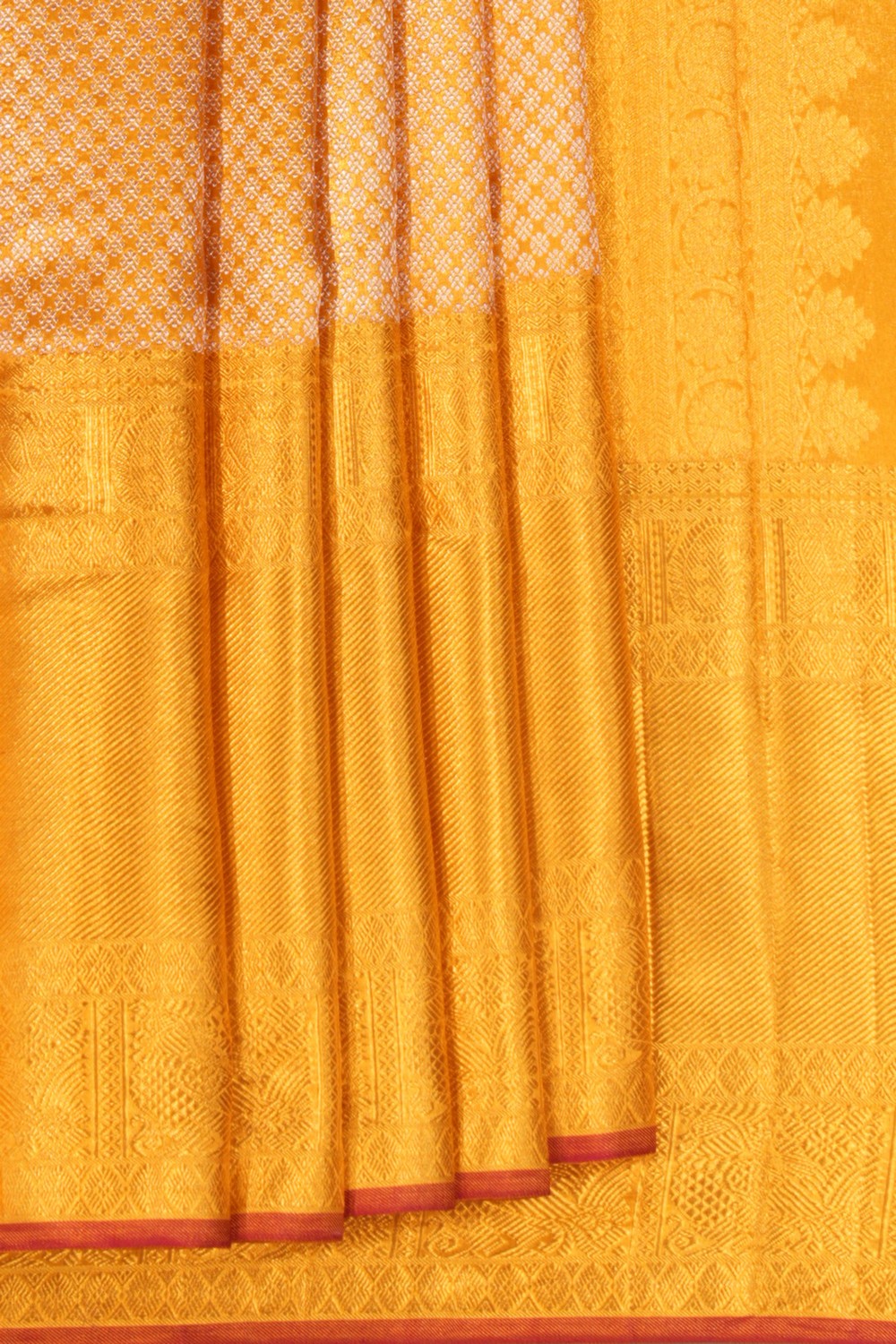 Kanchipattu Tissue Brocade Gold Saree