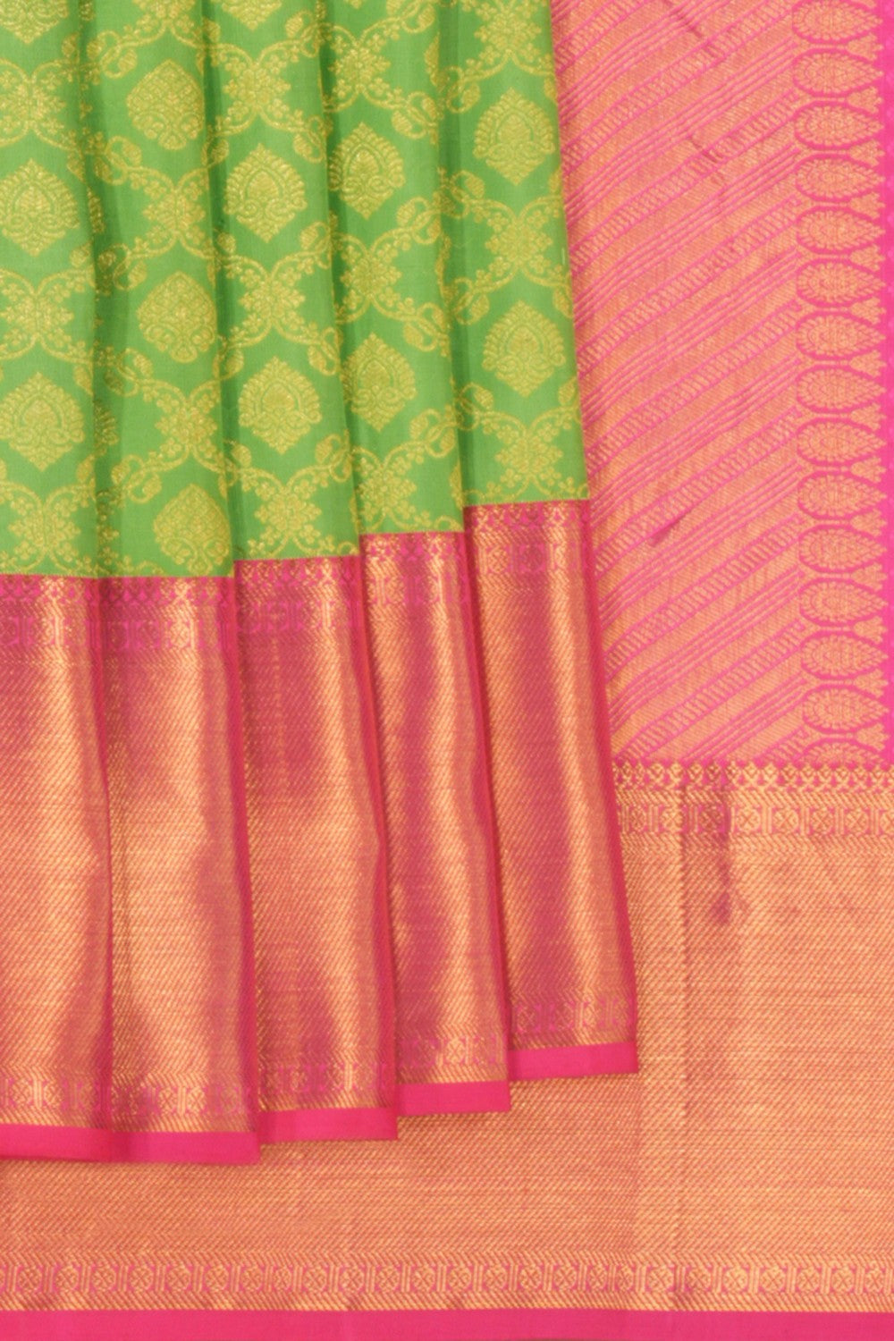 Kanchipattu Brocade Green Saree