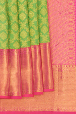 Image of Kanchipattu Brocade Green Saree