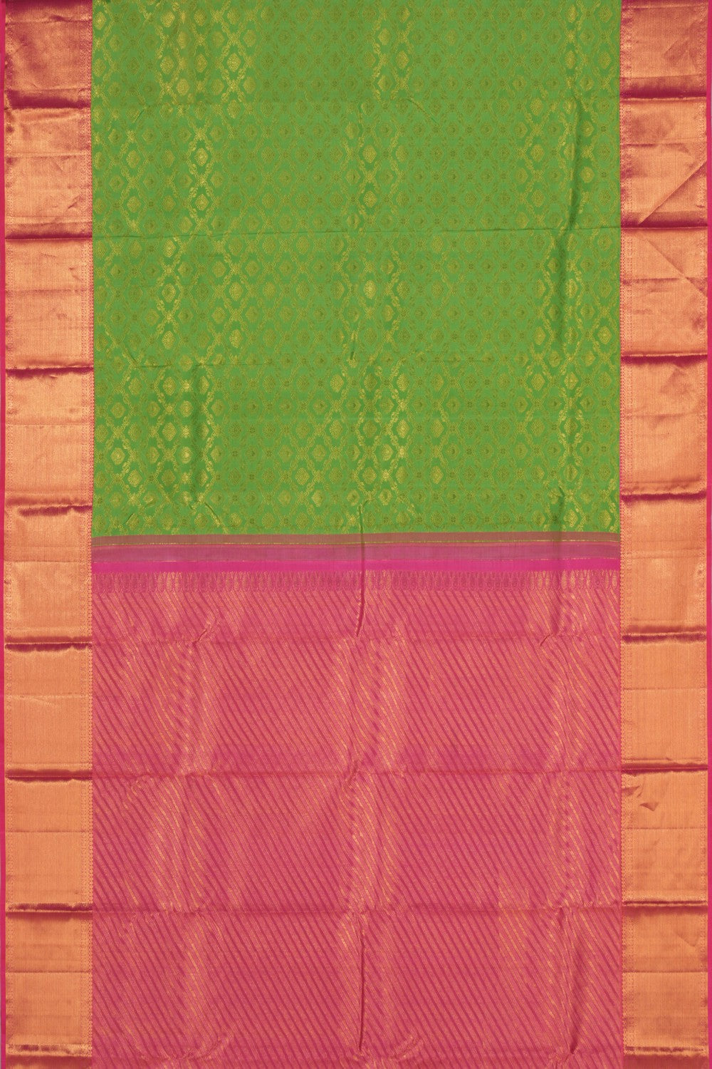 Kanchipattu Brocade Green Saree