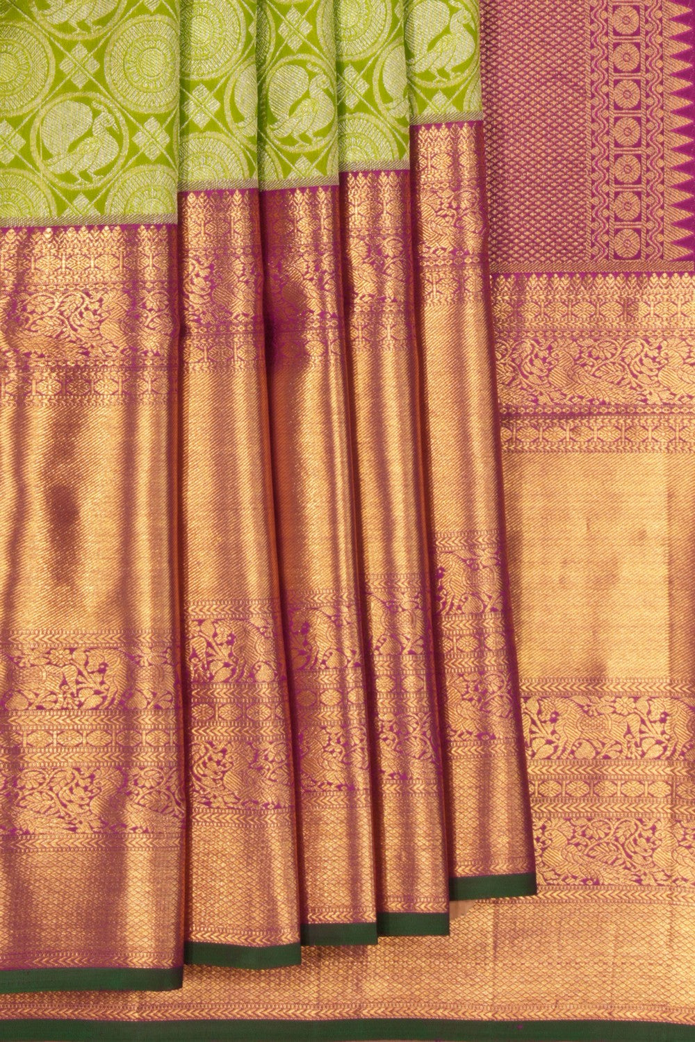 Kanchipattu Brocade Green Saree