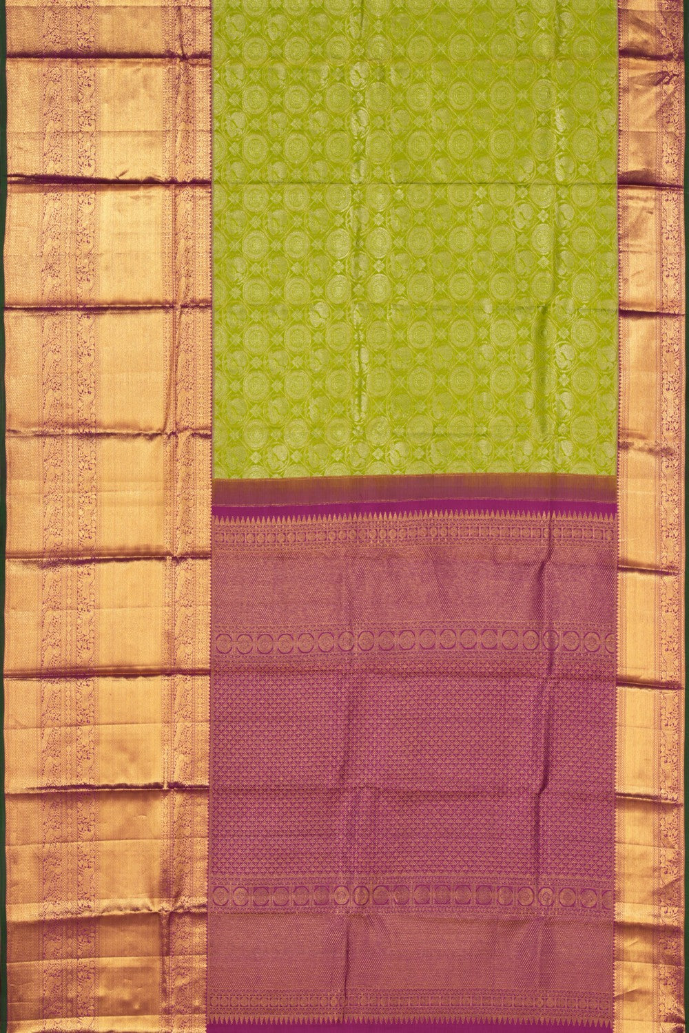 Kanchipattu Brocade Green Saree