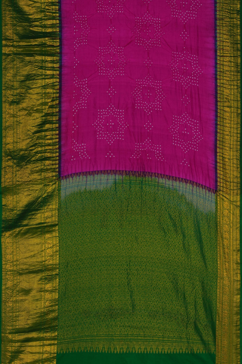 Image of Bandhani Pink Saree