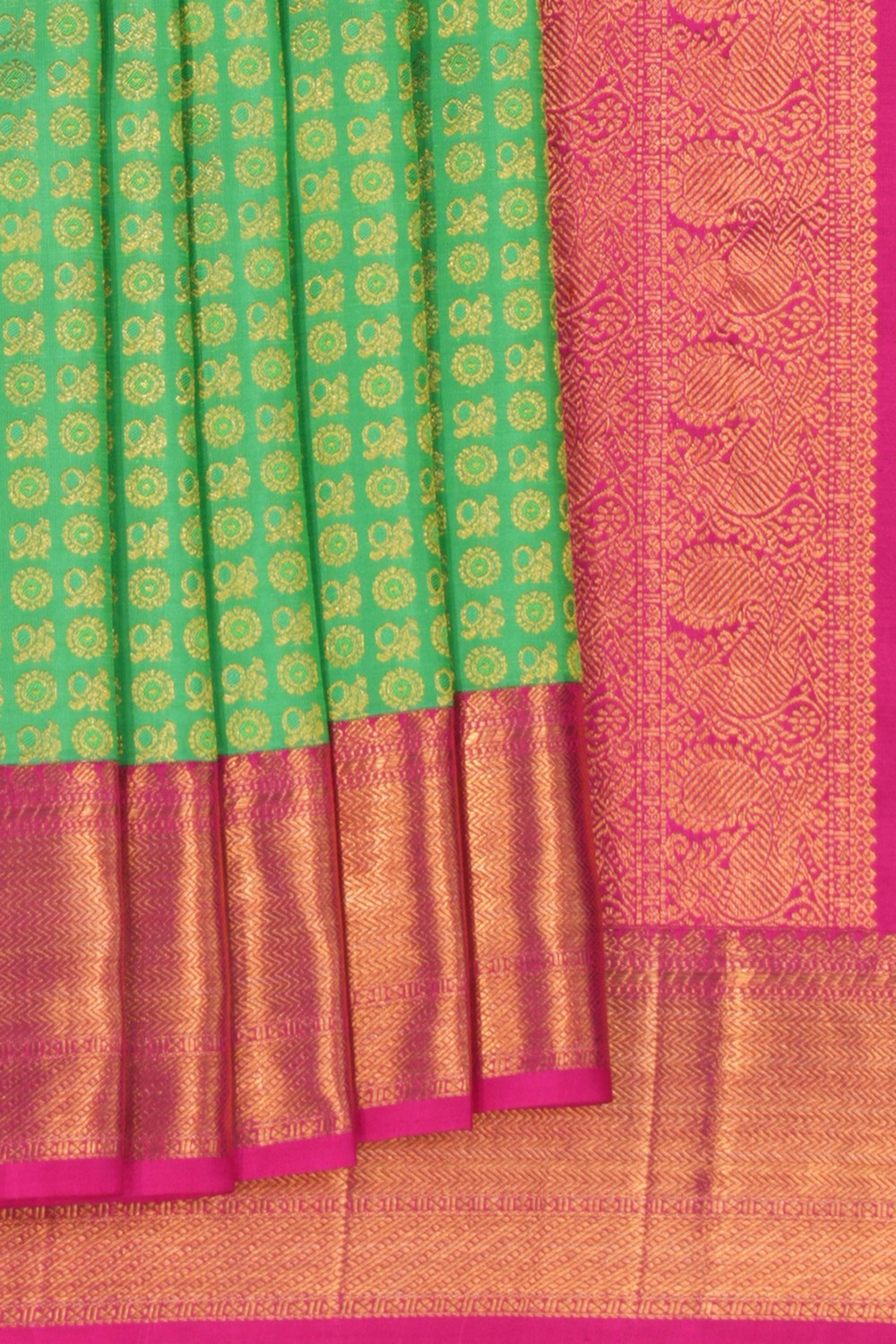 Kanchipattu Brocade Green Saree