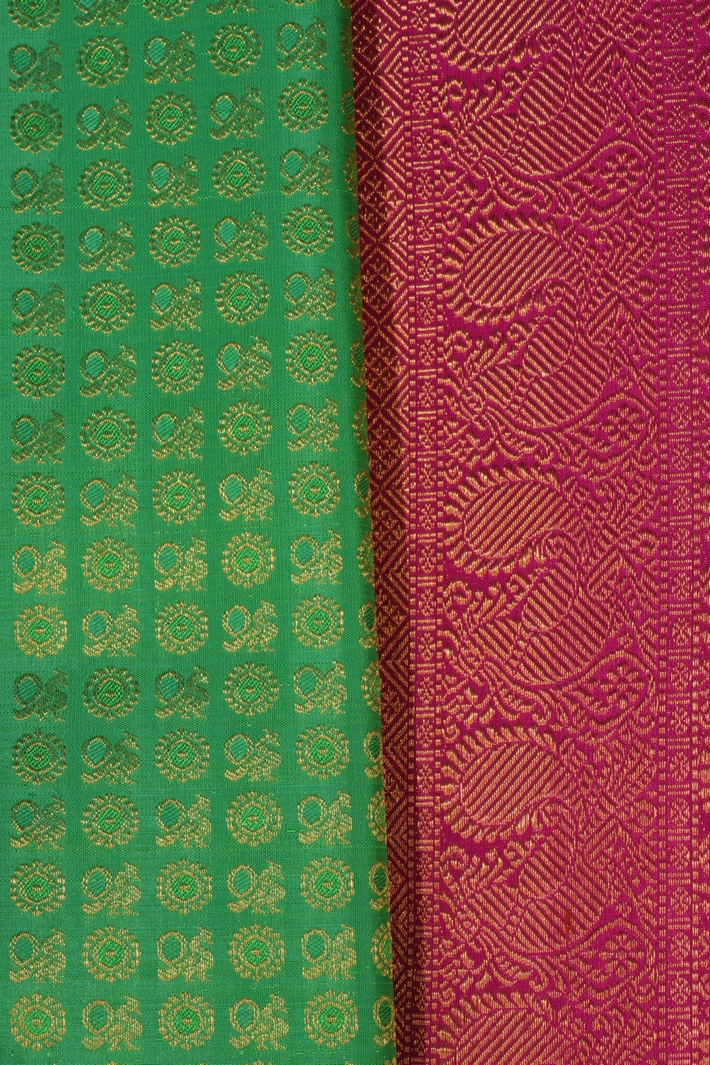 Kanchipattu Brocade Green Saree