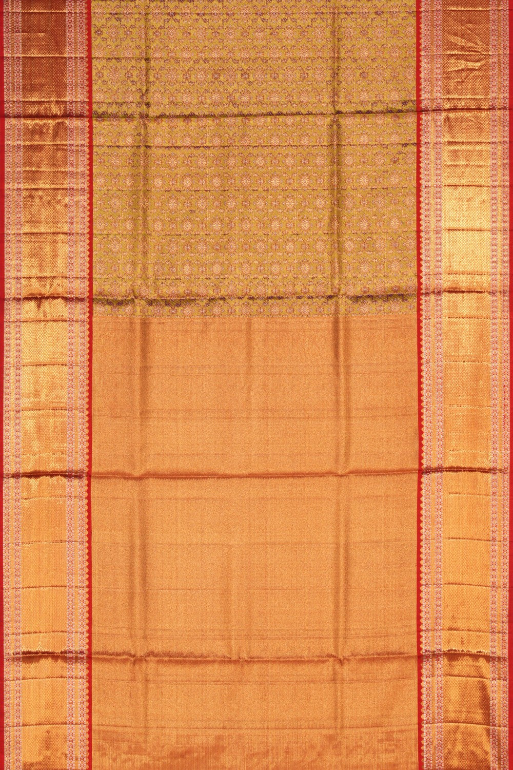 Image of Kanchipattu Tissue Brocade Gold Saree