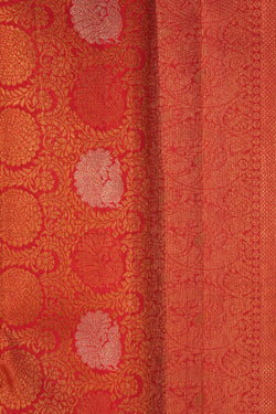 Image of Arani Silk Brocade Red Saree