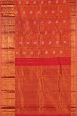 Image of Arani Silk Brocade Red Saree