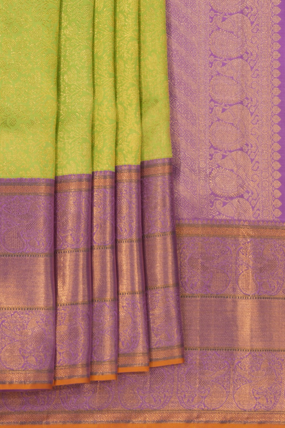 Kanchipattu Brocade Green Saree