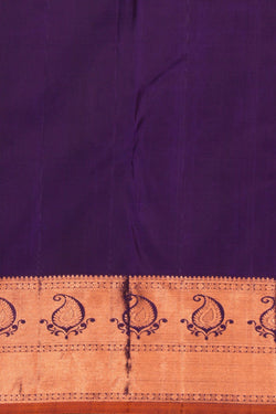 Image of Kanchipuram Silk Brocade Purple Saree