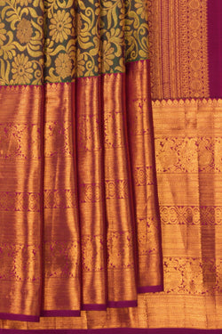 Image of Kanchipattu Brocade Green Saree