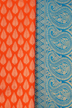 Image of Kanchipattu Brocade Orange Saree