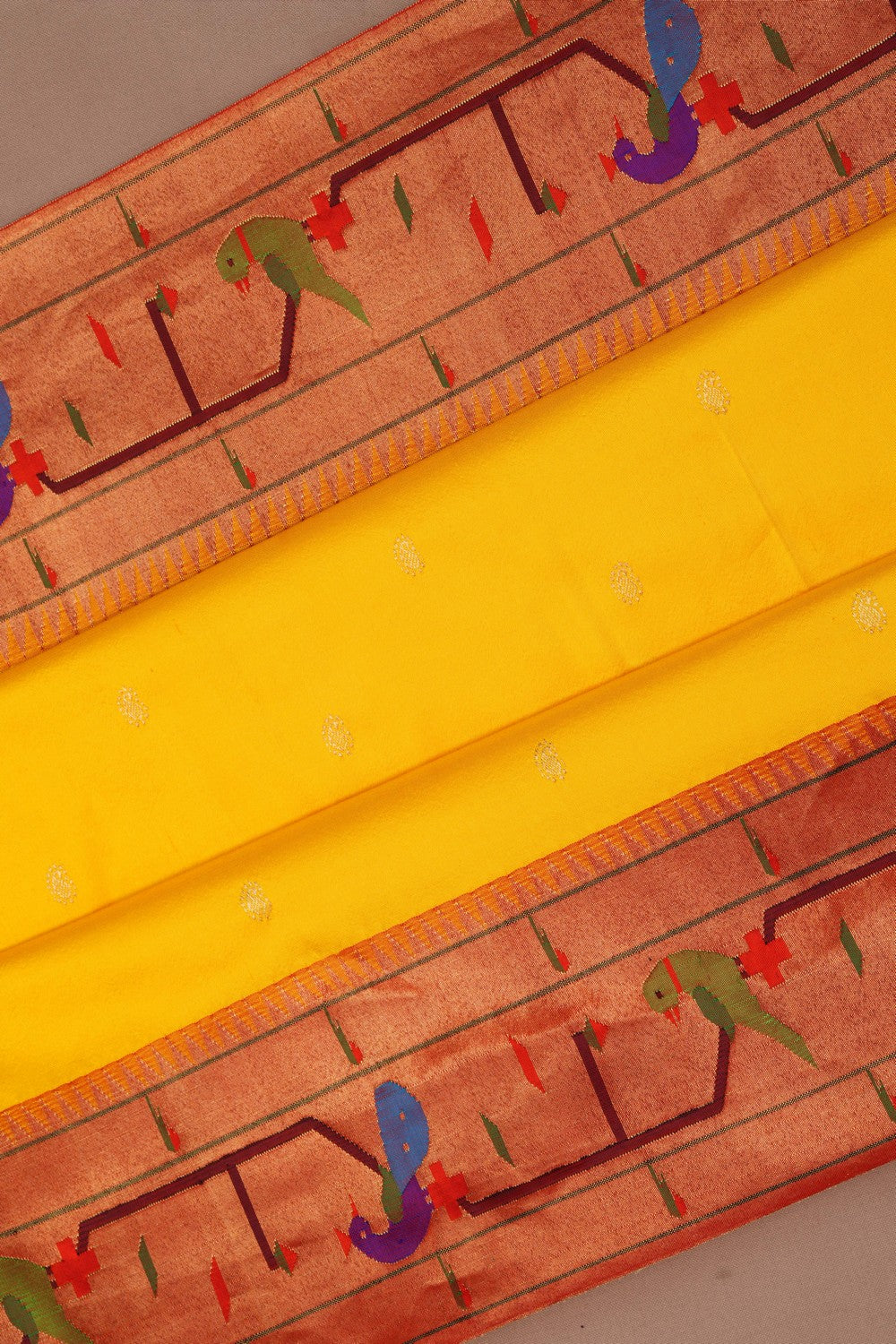 Image of Paithani Yellow Saree