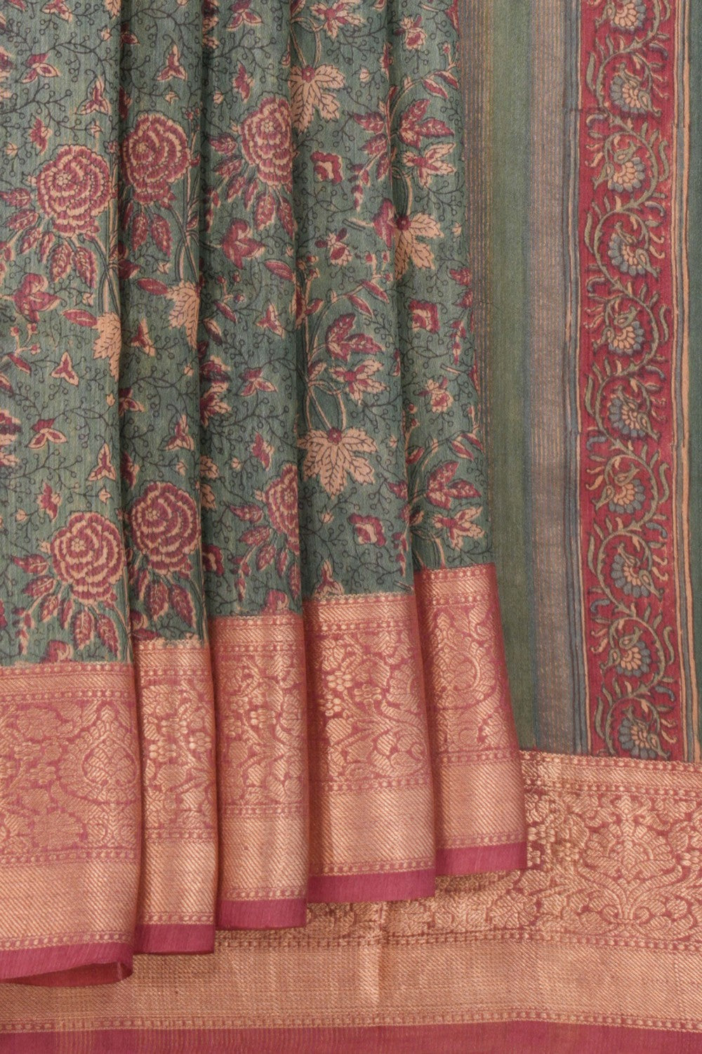 Tussar Silk Printed Saree