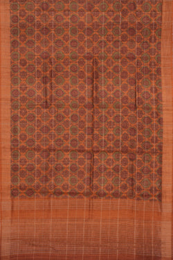 Image of Tussar Silk Printed Saree