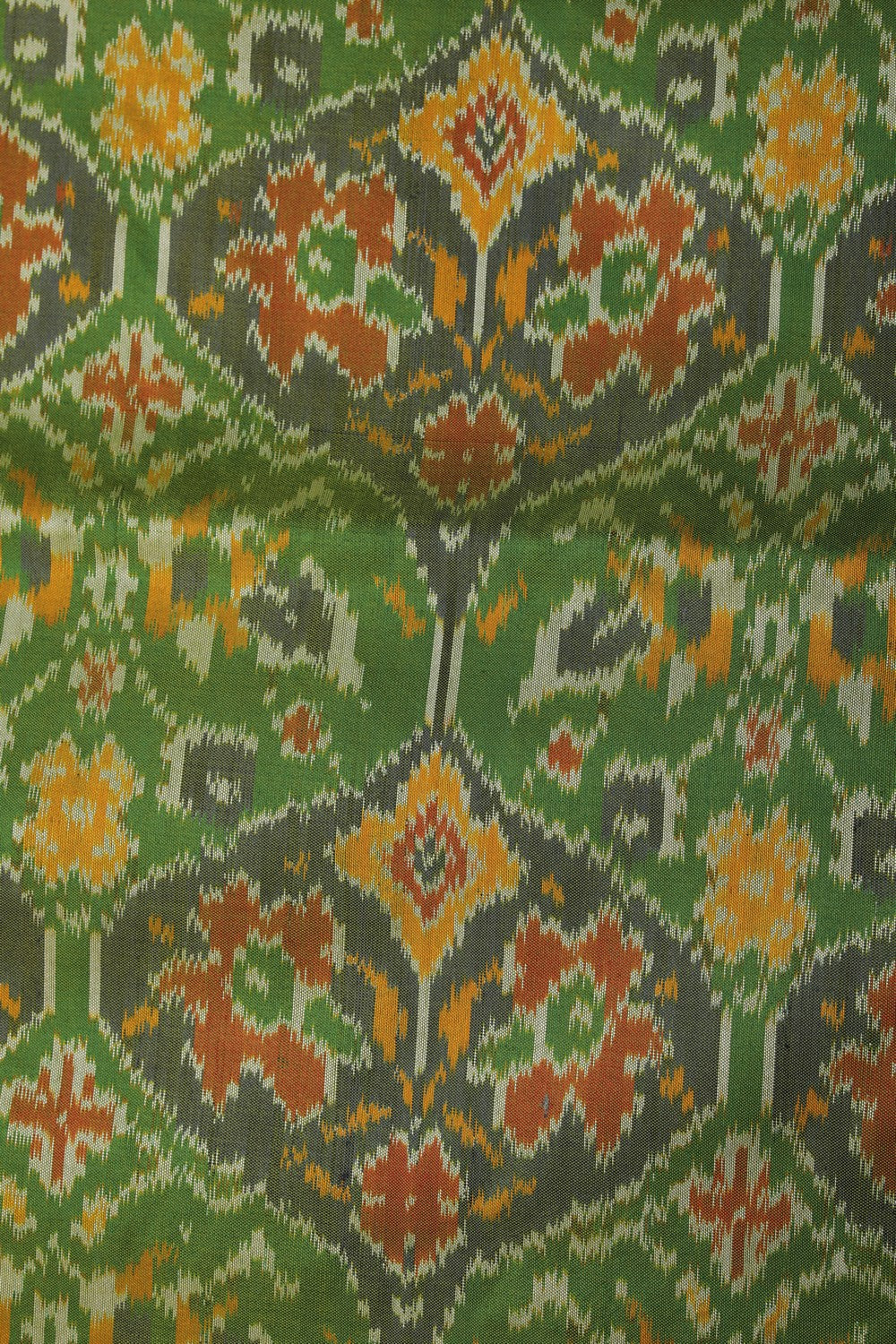 Image of Pochampally Ikat Silk Green Saree