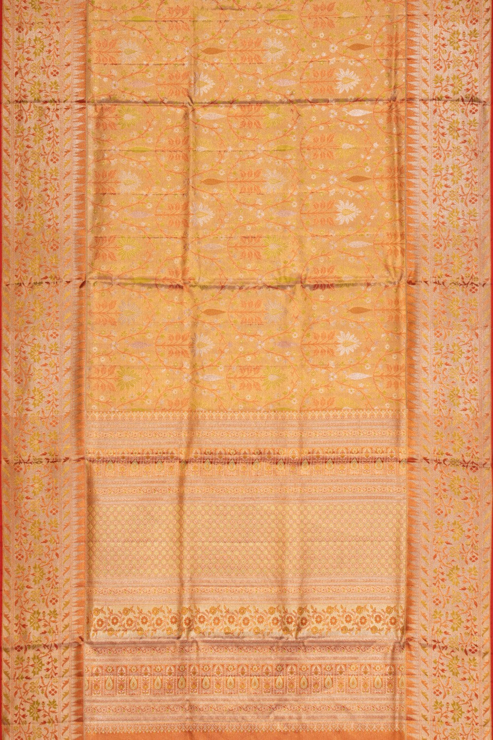 Kanchipattu Tissue Brocade Gold Saree