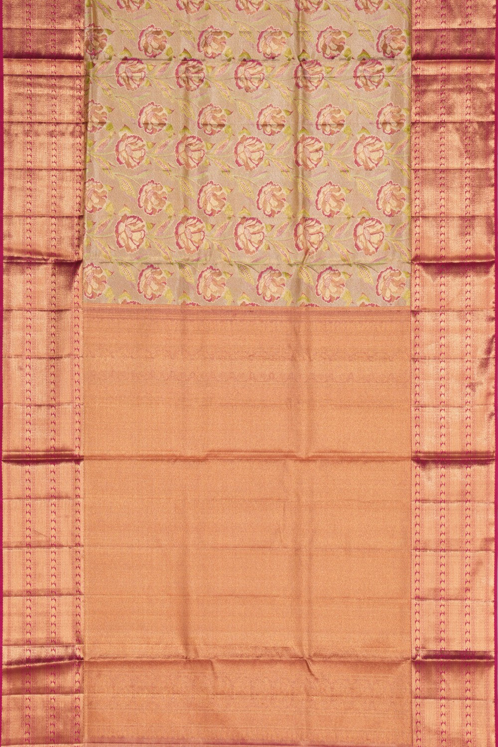 Image of Kanchipattu Tissue Brocade Gold Saree