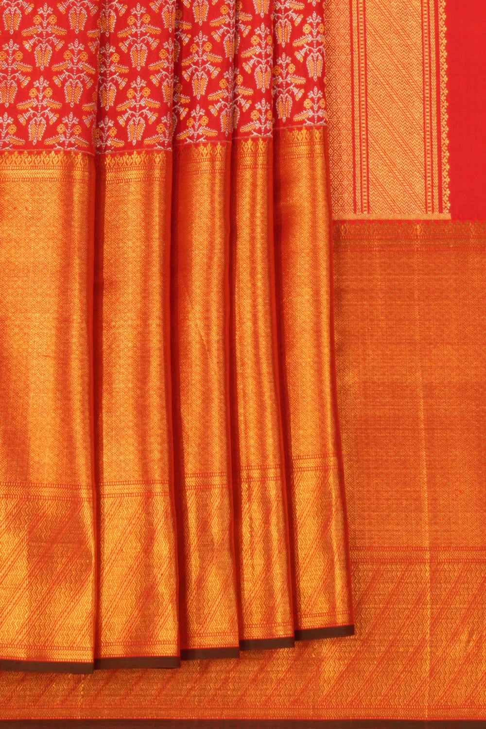 Kanchipattu Brocade Red Saree