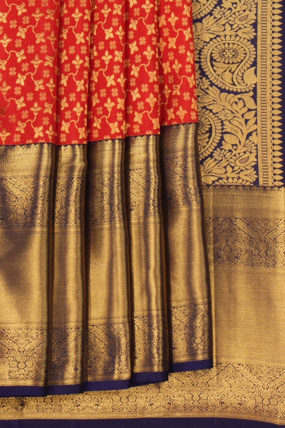 Kanchipattu Brocade Red Saree