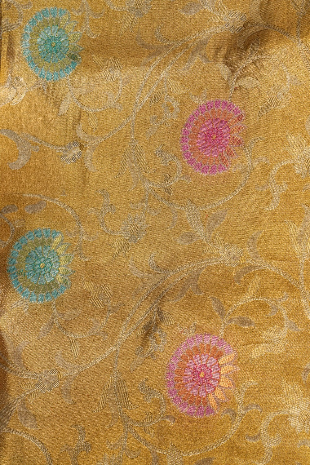 Image of Kanchipattu Tissue Brocade Gold Saree
