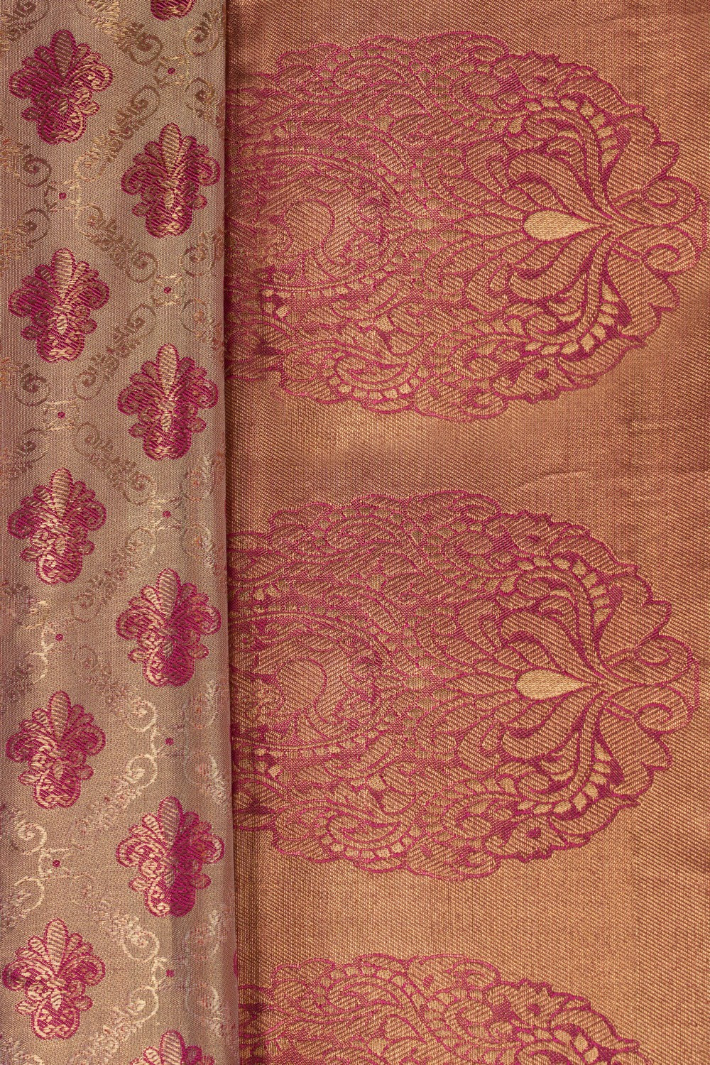 Kanchipattu Tissue Brocade Off-White Saree