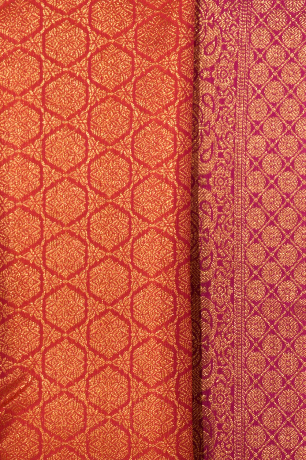 Image of Kanchipattu Brocade Orange Saree