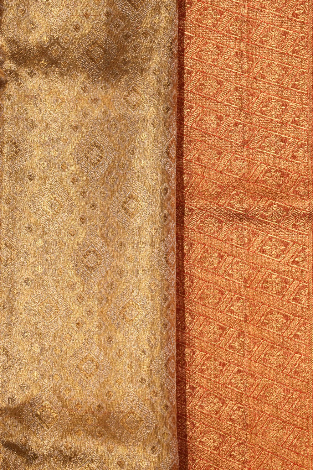 Kanchipattu Tissue Brocade Gold Saree