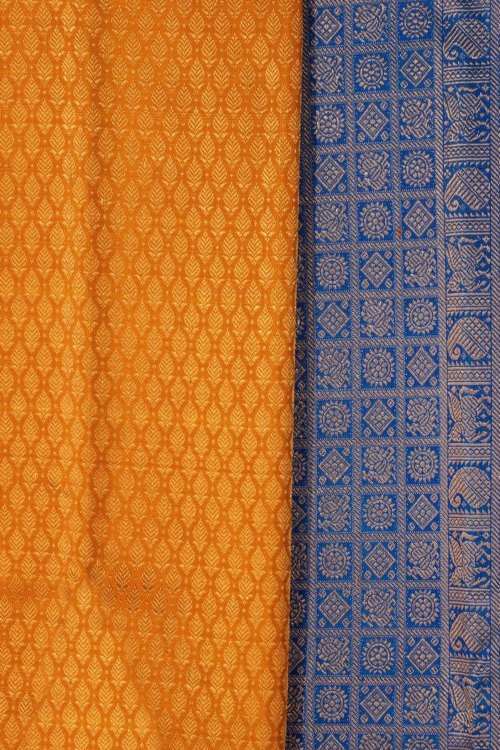 Kanchipattu Brocade Yellow Saree