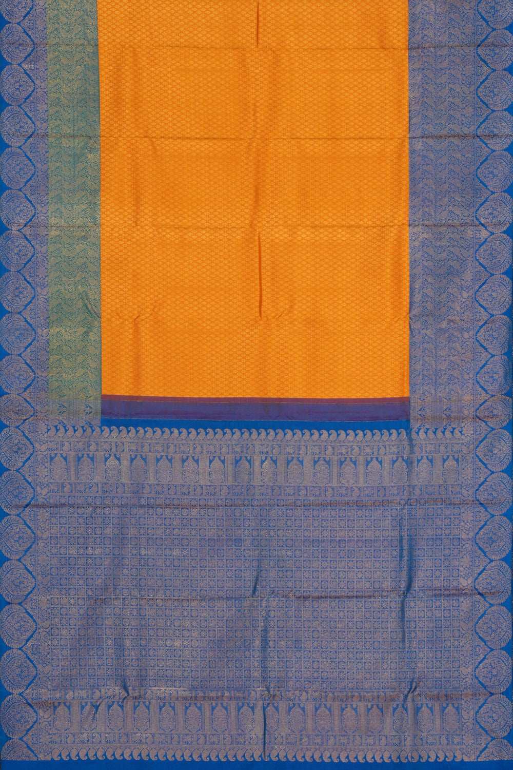 Kanchipattu Brocade Yellow Saree