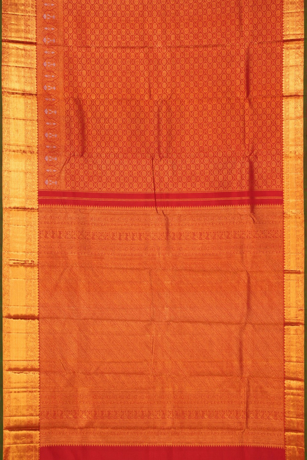 Kanchipattu Brocade Red Saree