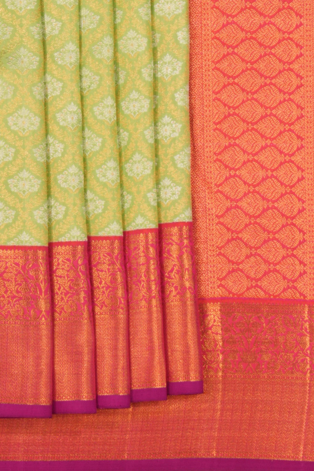 Kanchipattu Brocade Mint Green Saree