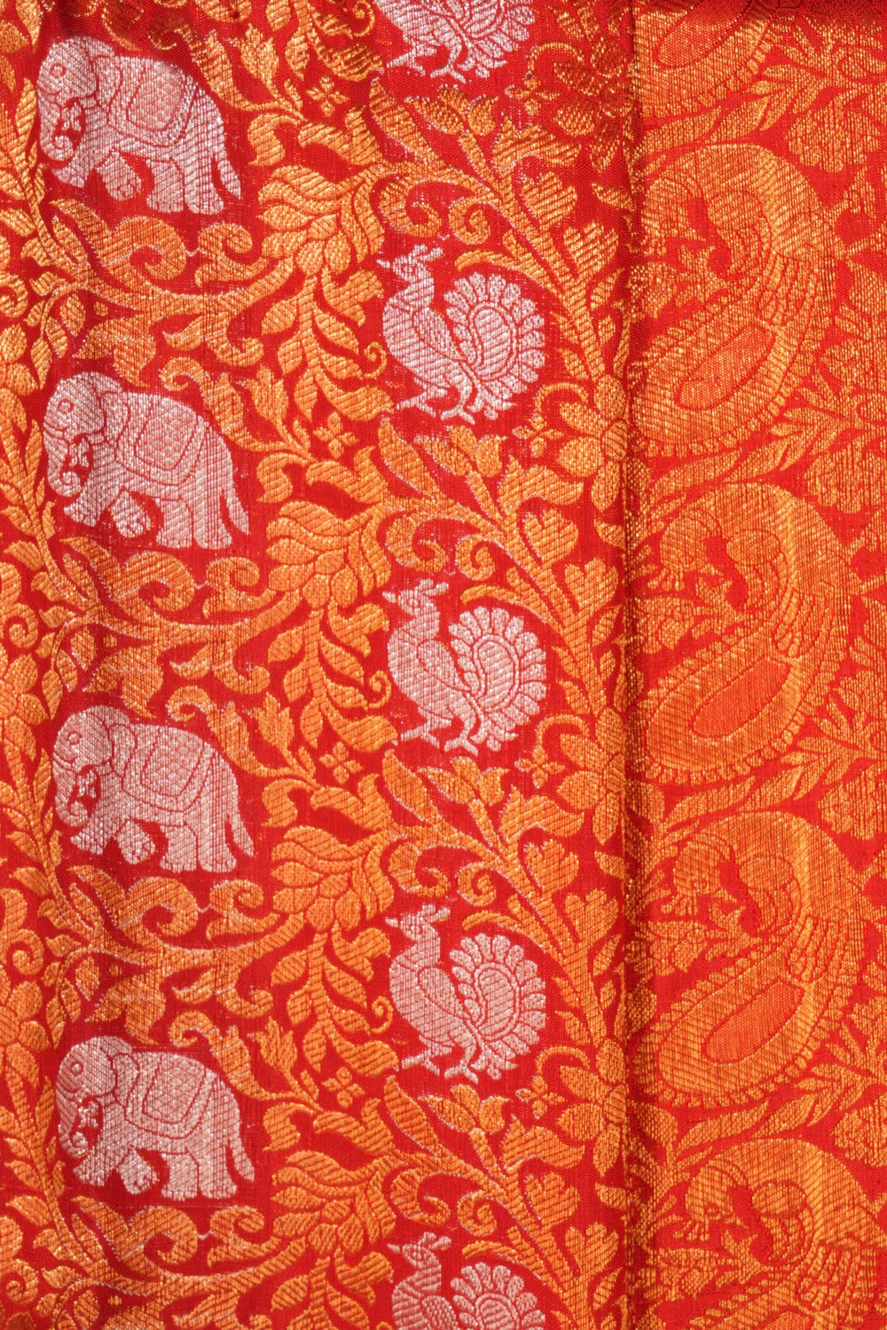 Kanchipattu Brocade Red Saree