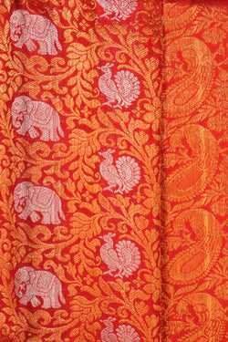 Image of Kanchipattu Brocade Red Saree