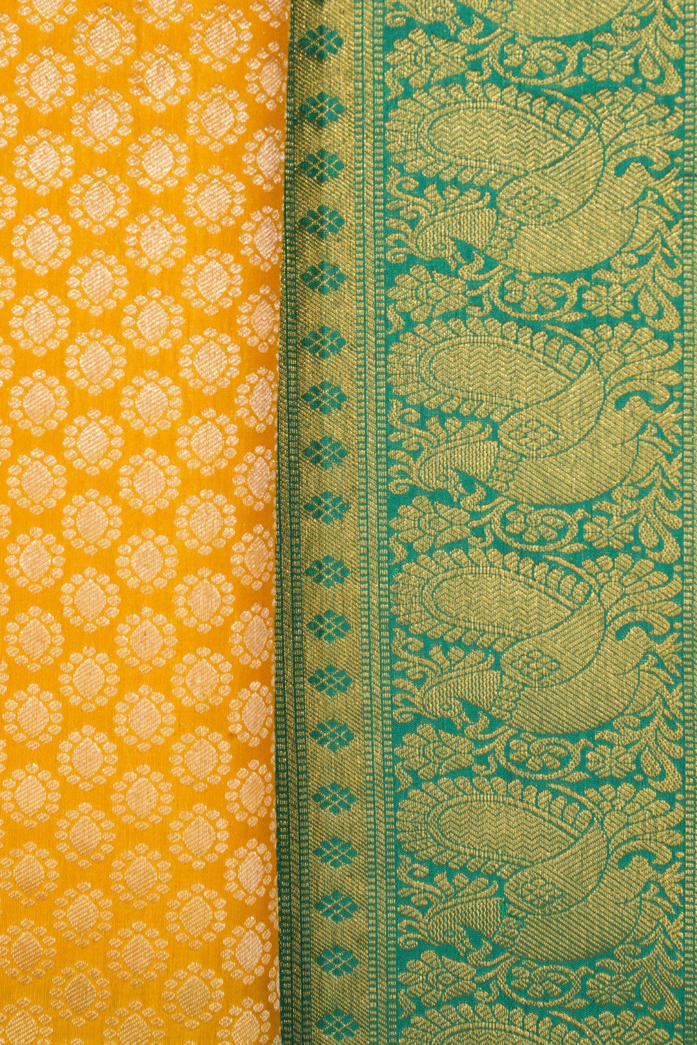 Kanchipattu Brocade Yellow Saree