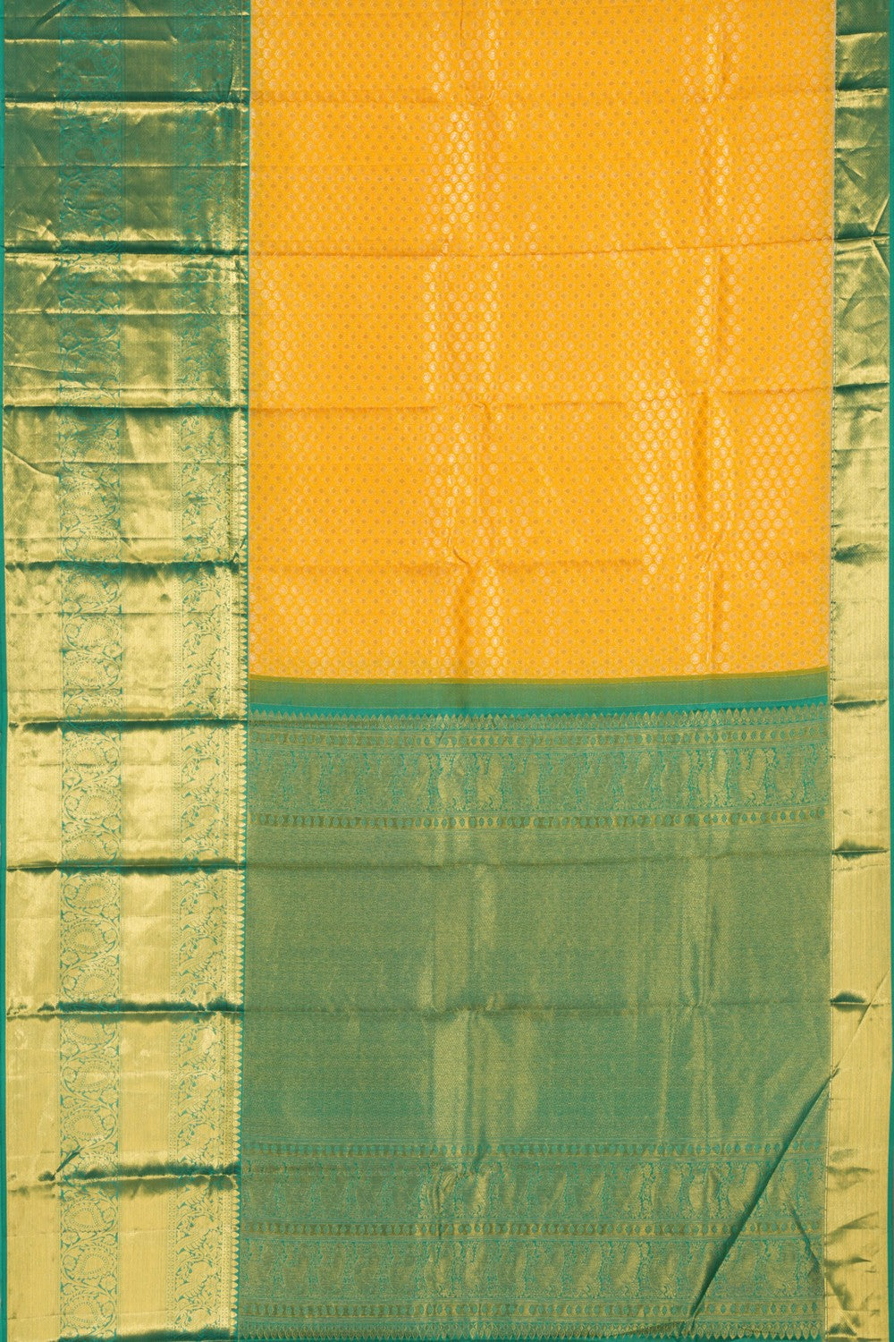 Kanchipattu Brocade Yellow Saree