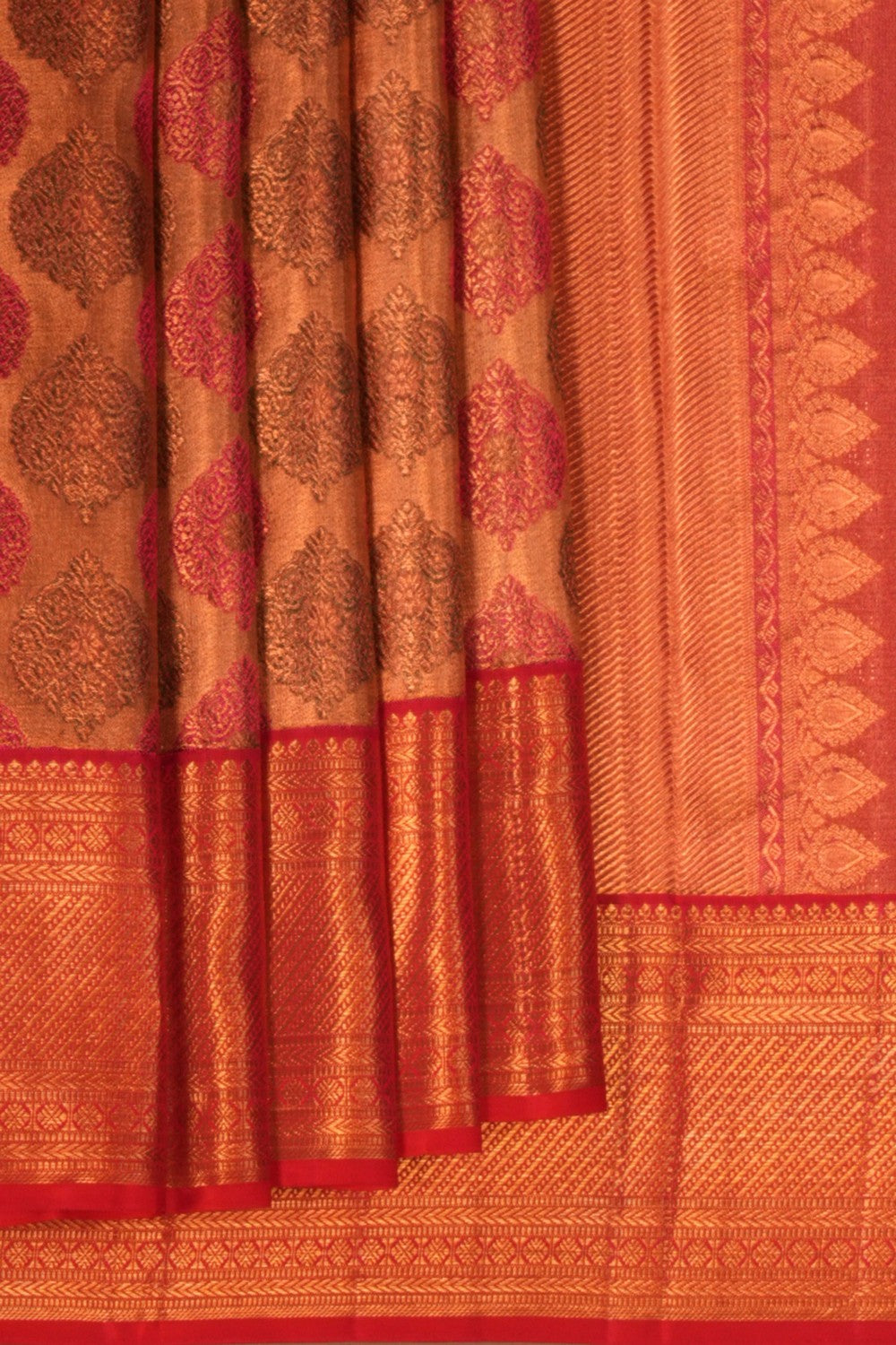 Image of Kanchipattu Tissue Brocade Metallic Gold Saree