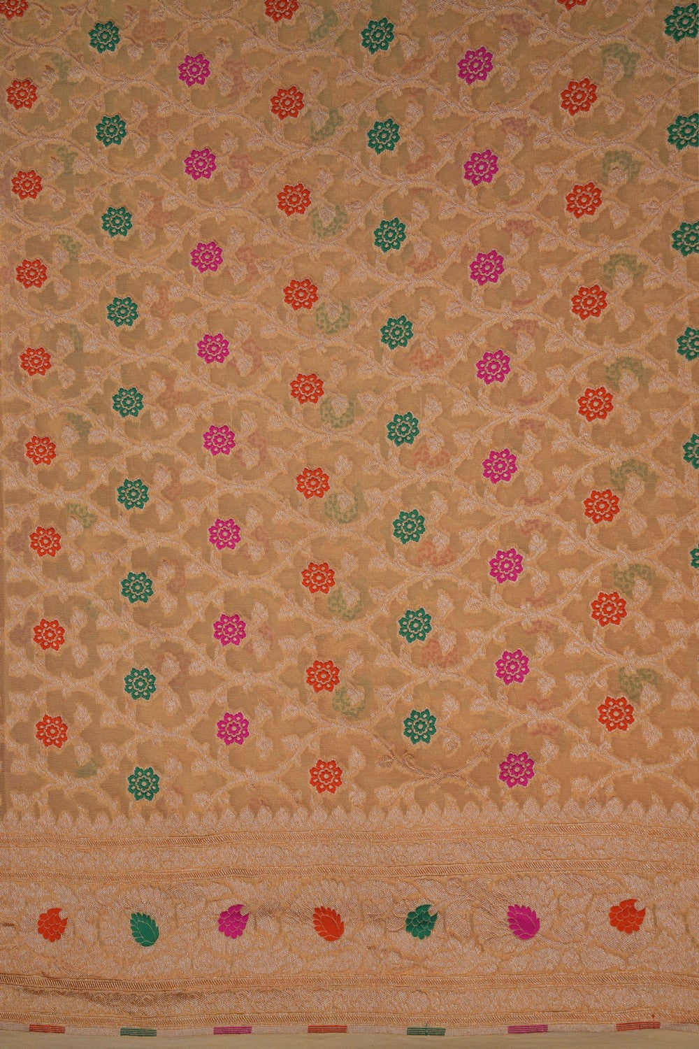 Image of Banarasi Georgette Yellow Saree