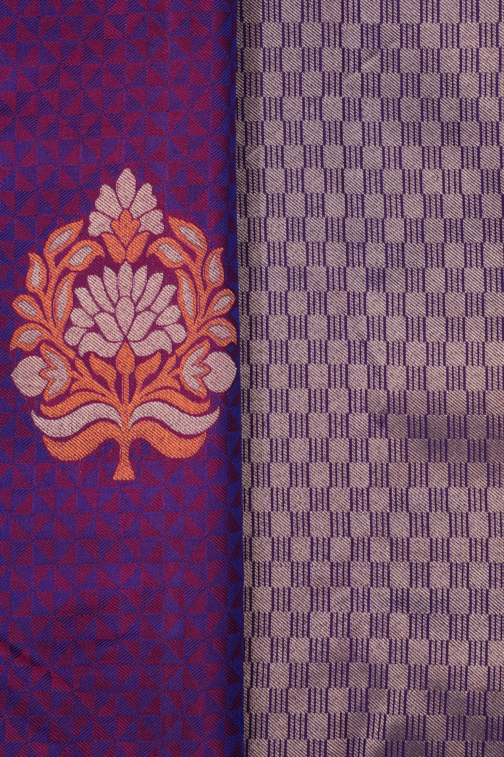 South Silk Purple Saree