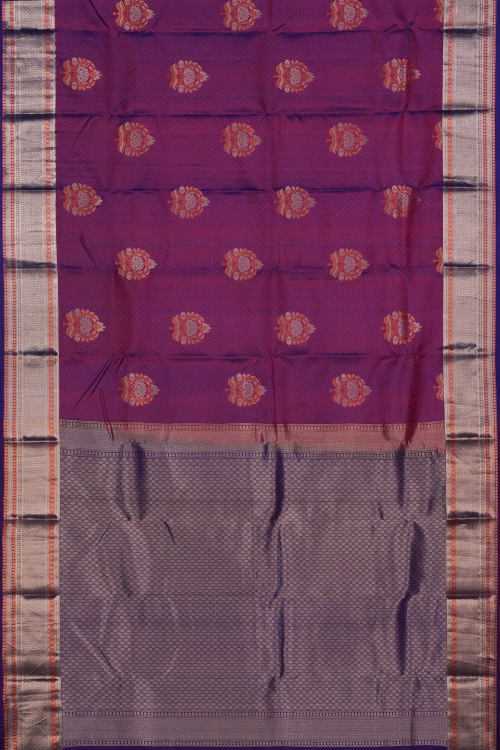 South Silk Purple Saree