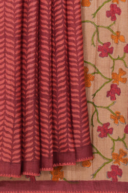 Image of Tussar Silk Printed Saree