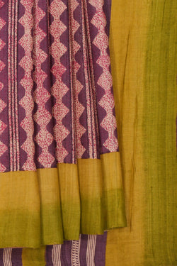 Image of Tussar Silk Printed Saree