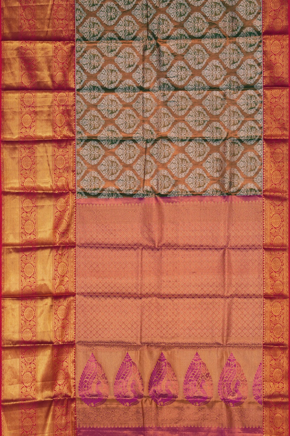 Image of Kanchipattu Brocade Green Saree