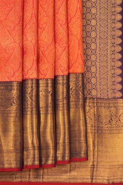 Image of Kanchipattu Brocade Fuchsia-Pink Saree