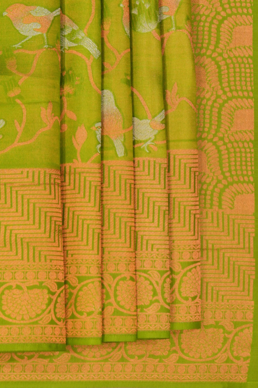 Kanchipattu Brocade Green Saree