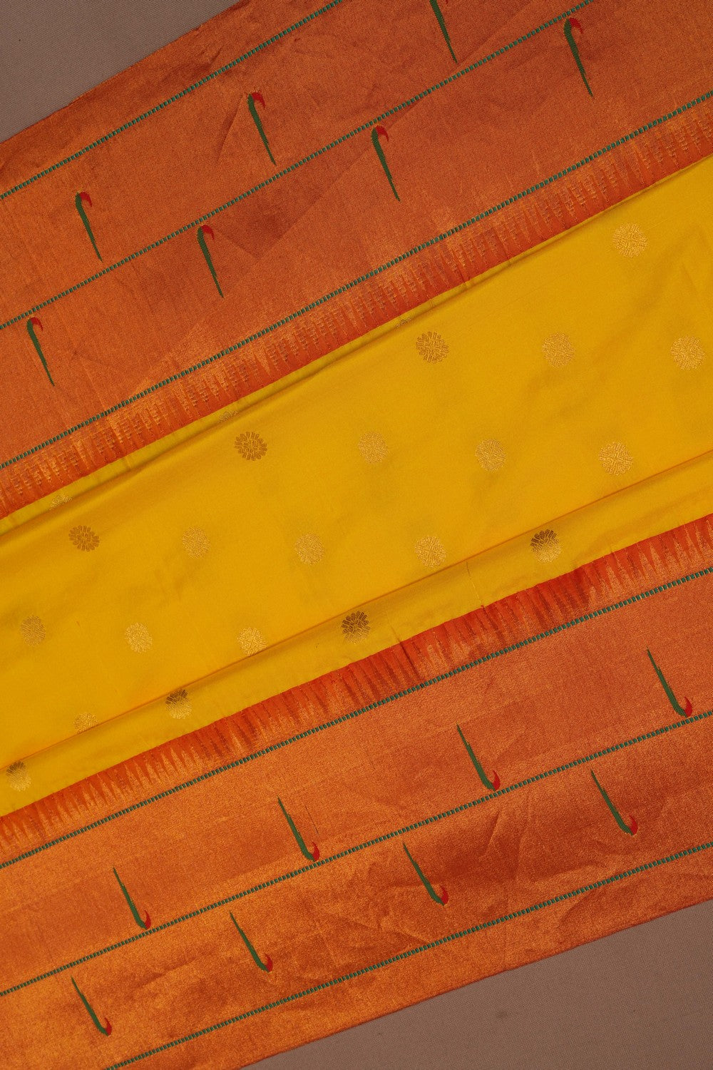 Image of Paithani Yellow Saree