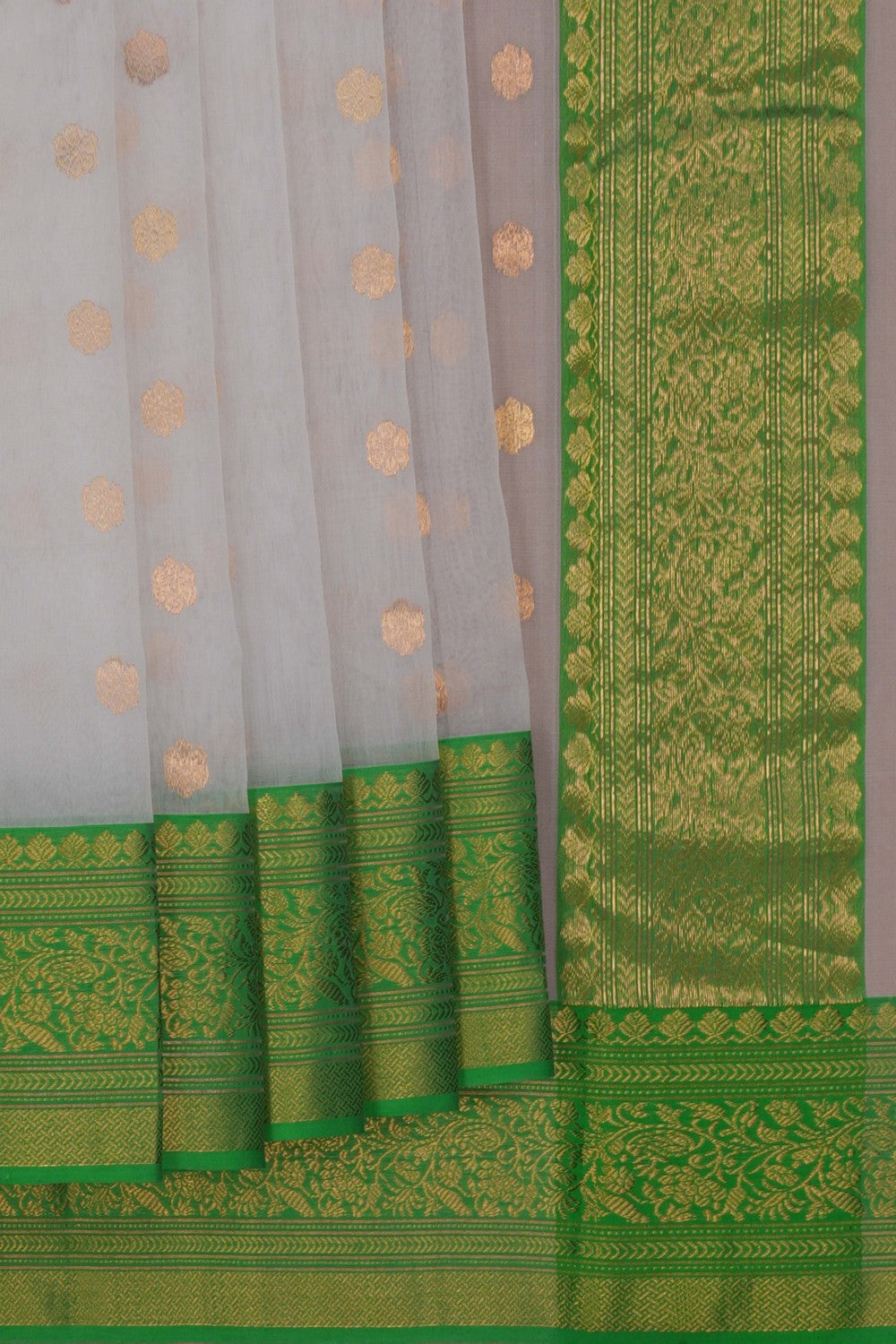 Image of Chanderi Kora White Saree